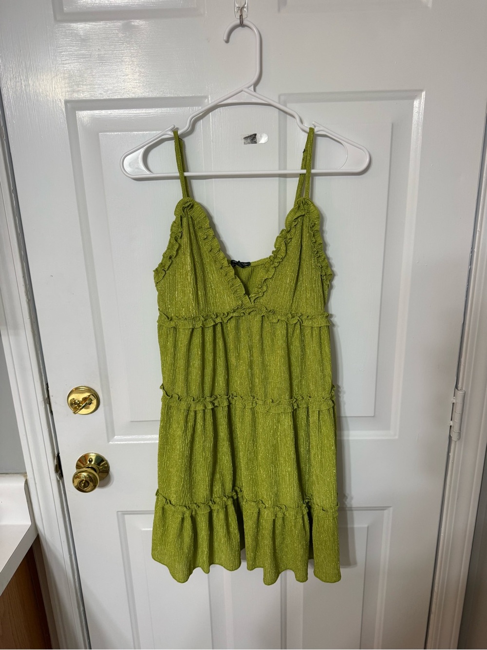 wild fable Olive Green Tiered Ruffle Sundress